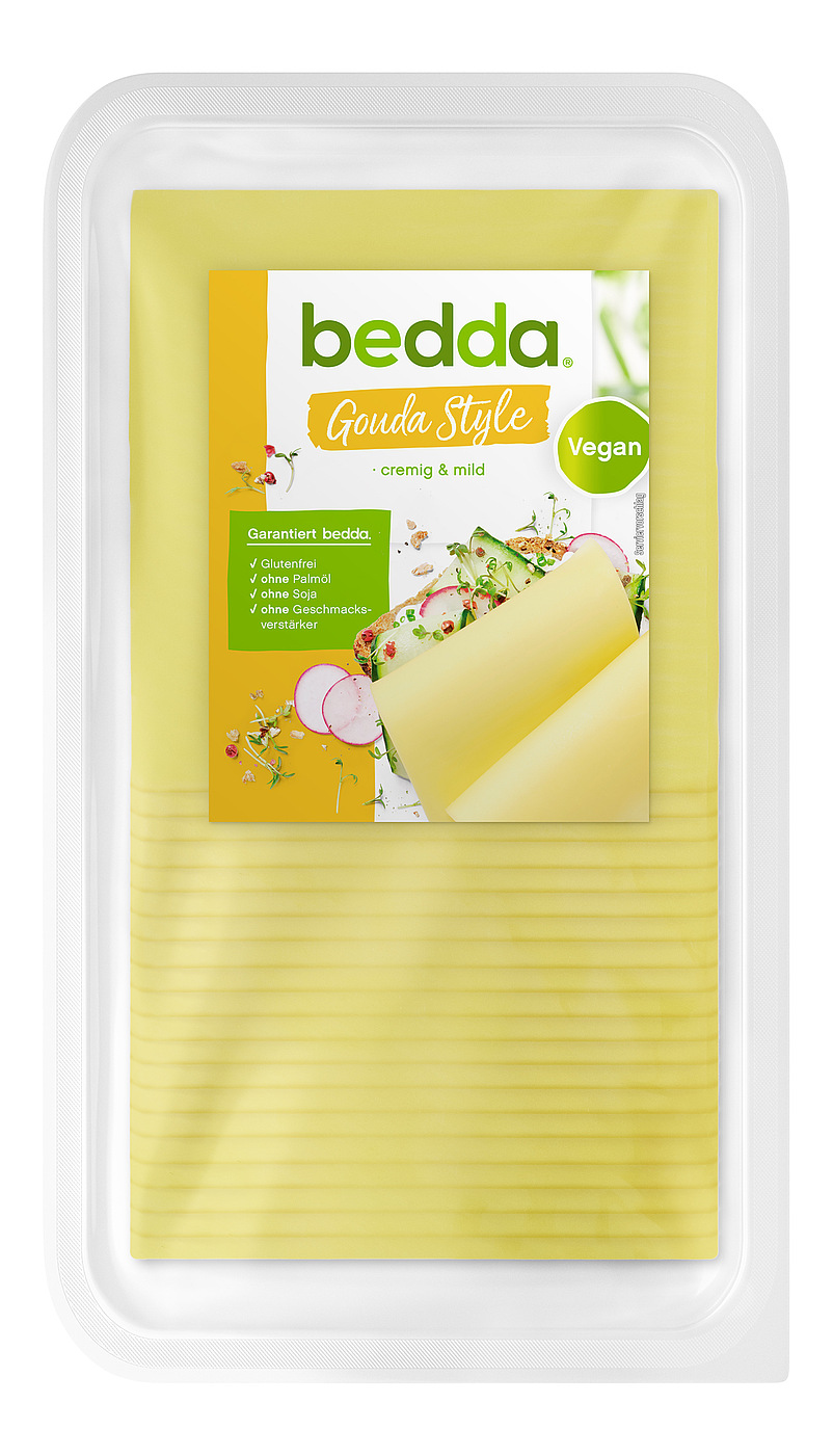 bedda Scheiben Gouda Style VGN 500g – Vegane Scheibenkäse-Alternative