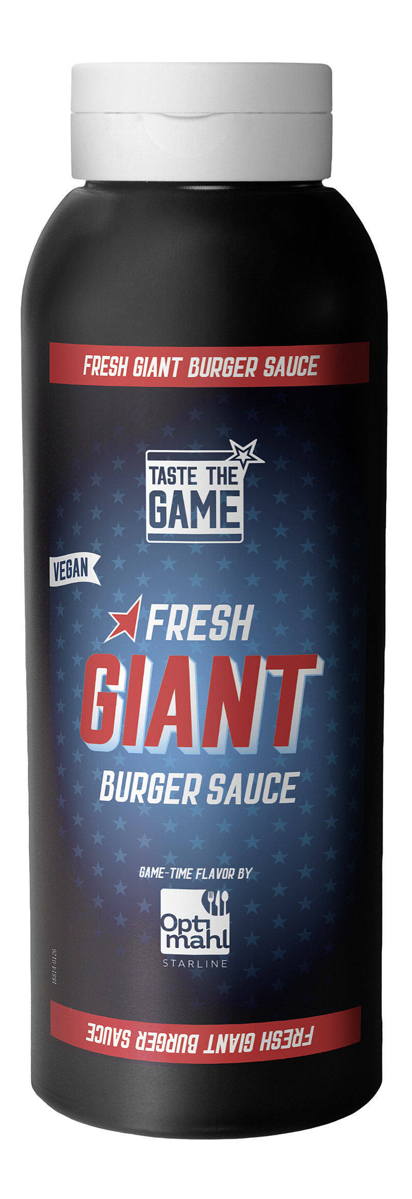 Optimahl Giant Burger Sauce – Cremig-würzige Sauce mit feinen Kräutern, Gurkenstückchen und einem Hauch Senf. Perfekt für Burger, Wraps und Sandwiches – verleiht jedem Patty den extra Kick.