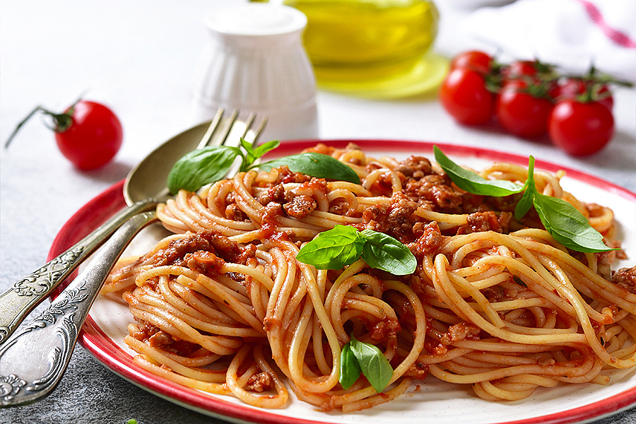 spaghetti à la sauce tomate