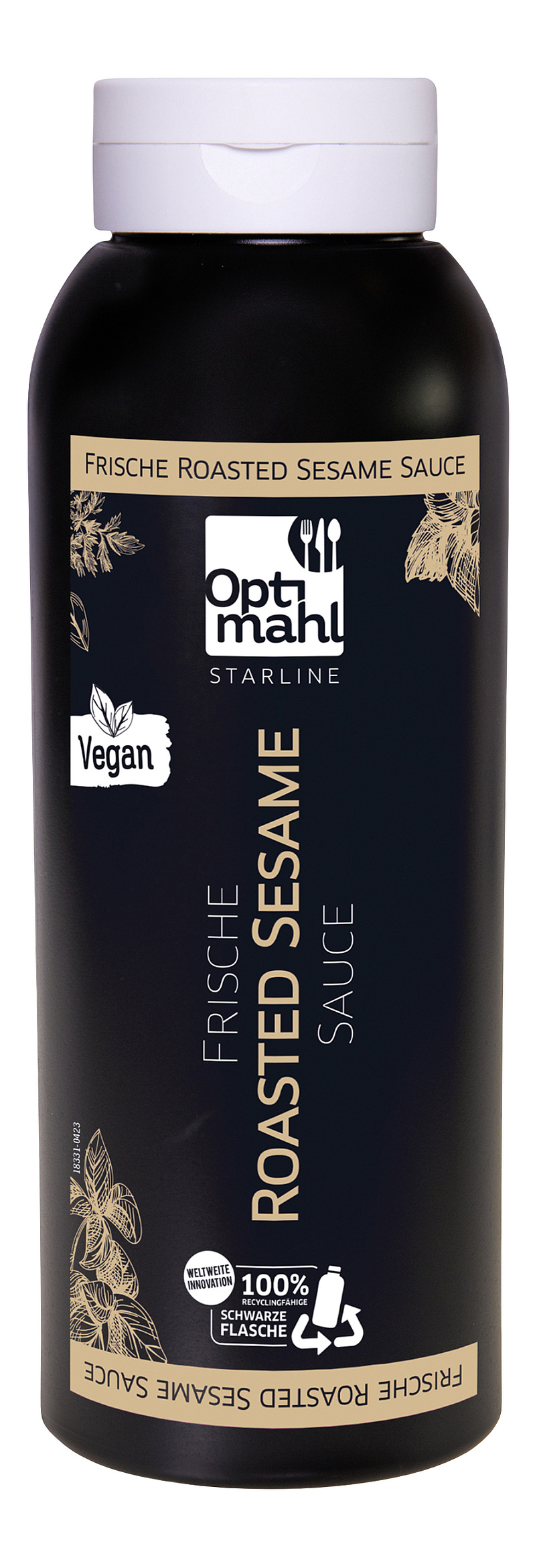 Optimahl STARLINE Roasted Sessame Sauce - Beige Seasamsauce mit Sesamsaat und einer fliessenden Textur. Geschmack: würzig nach geröstetem Sesam